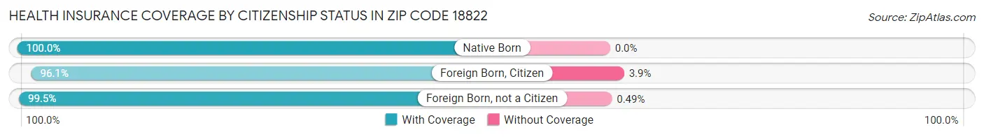 Health Insurance Coverage by Citizenship Status in Zip Code 18822