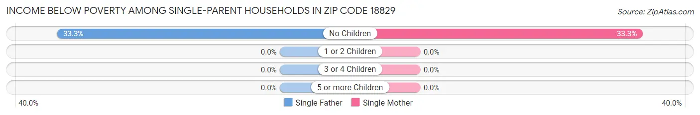 Income Below Poverty Among Single-Parent Households in Zip Code 18829