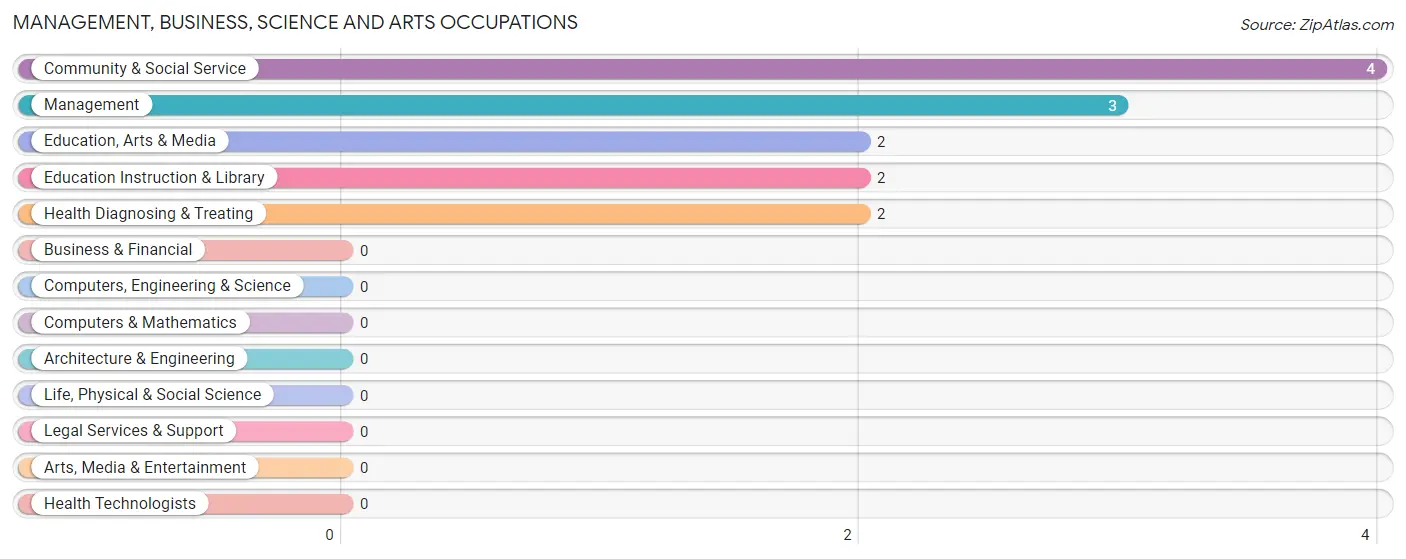 Management, Business, Science and Arts Occupations in Zip Code 18845