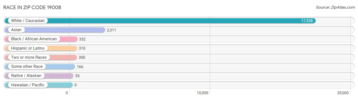 Race in Zip Code 19008