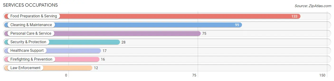 Services Occupations in Zip Code 19034