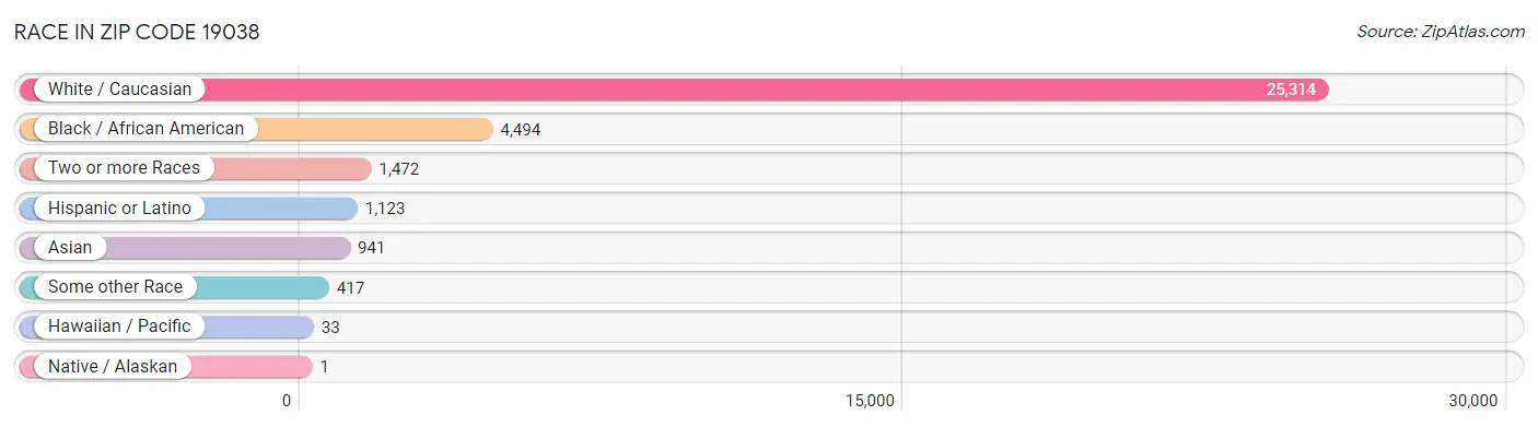 Race in Zip Code 19038