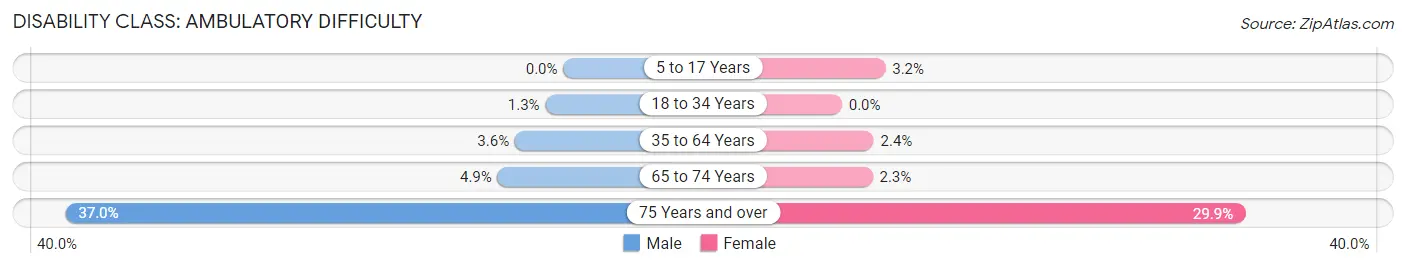 Disability in Zip Code 19081: <span>Ambulatory Difficulty</span>