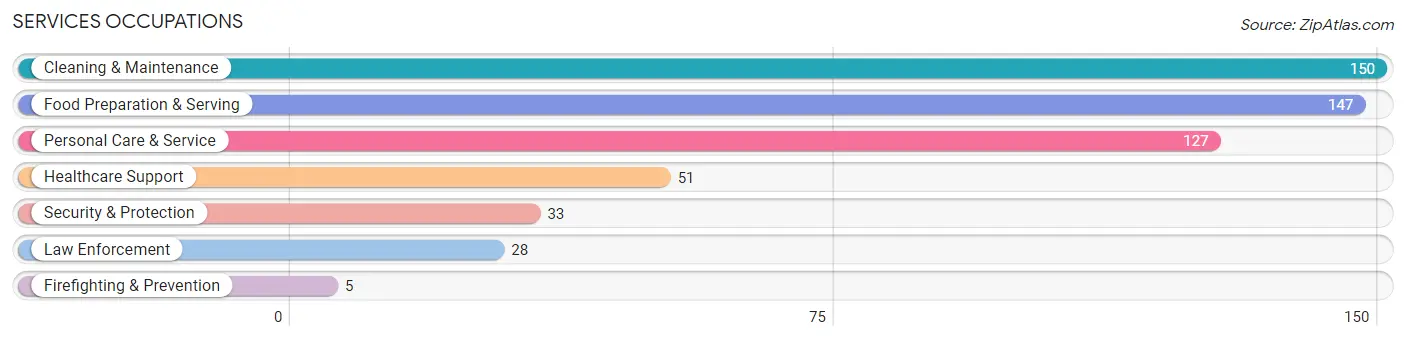 Services Occupations in Zip Code 19095