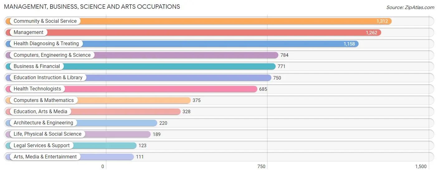 Management, Business, Science and Arts Occupations in Zip Code 19116