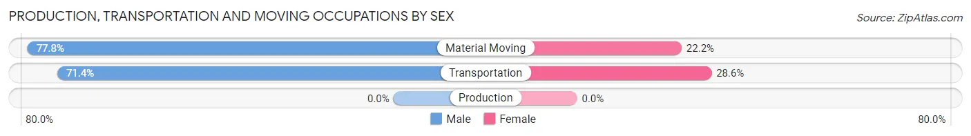 Production, Transportation and Moving Occupations by Sex in Zip Code 19717