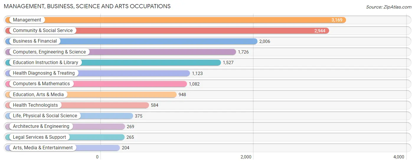 Management, Business, Science and Arts Occupations in Zip Code 19720