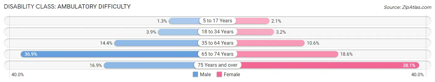 Disability in Zip Code 19801: <span>Ambulatory Difficulty</span>