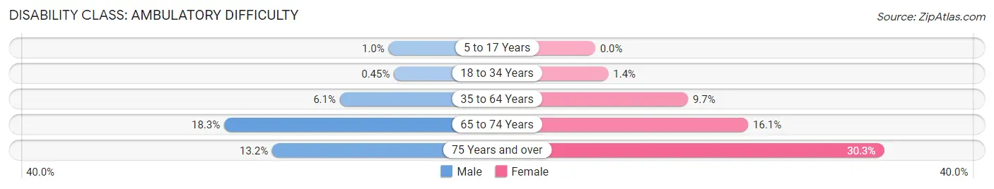 Disability in Zip Code 19804: <span>Ambulatory Difficulty</span>