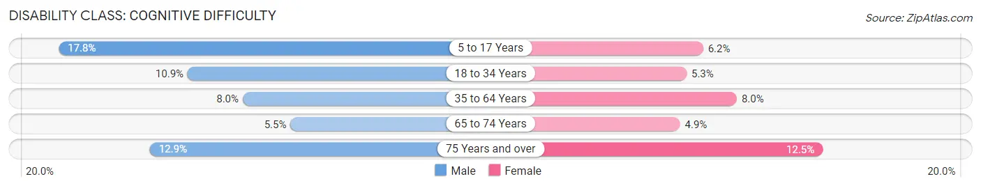 Disability in Zip Code 19901: <span>Cognitive Difficulty</span>