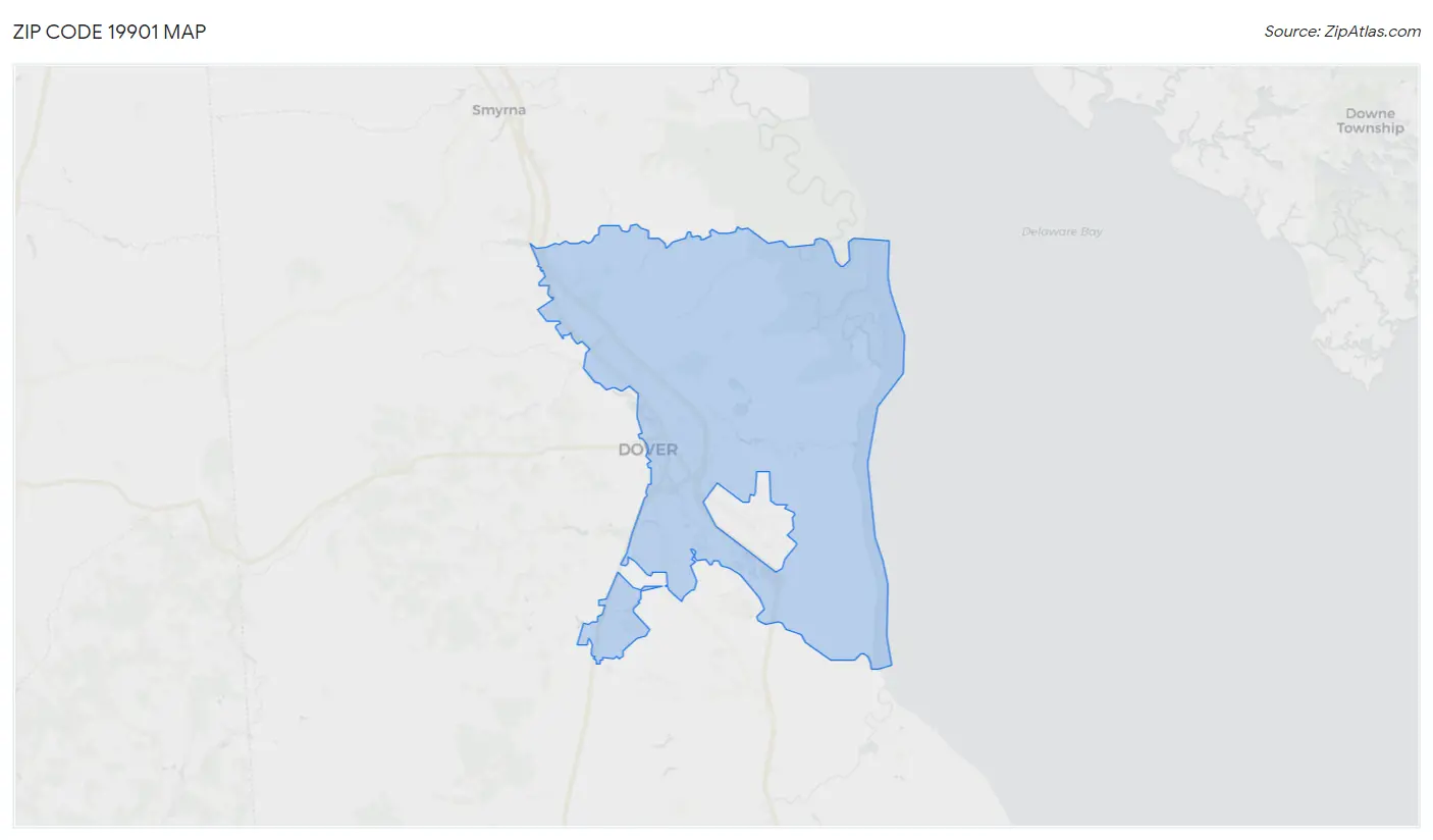 Zip Code 19901 Map