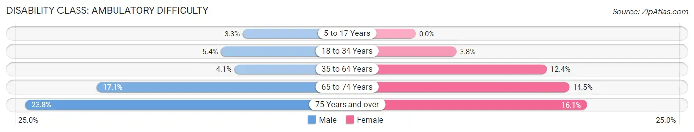 Disability in Zip Code 19934: <span>Ambulatory Difficulty</span>