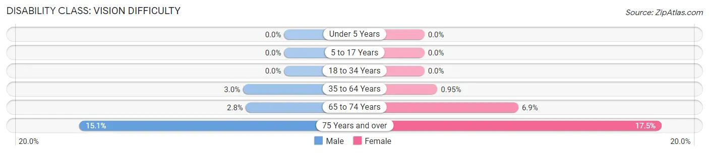 Disability in Zip Code 19940: <span>Vision Difficulty</span>