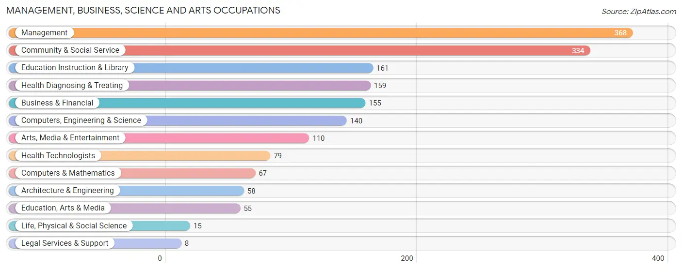 Management, Business, Science and Arts Occupations in Zip Code 19950