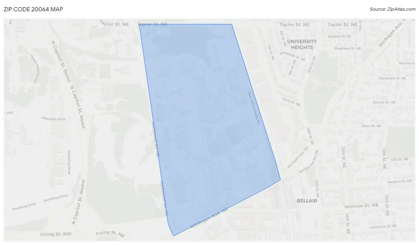 Zip Code 20064 Map