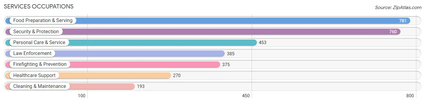 Services Occupations in Zip Code 20105