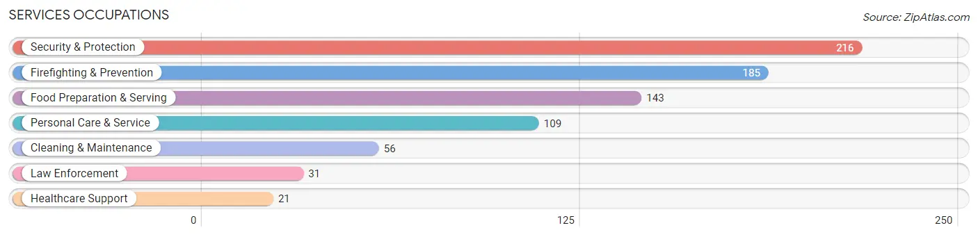 Services Occupations in Zip Code 20124