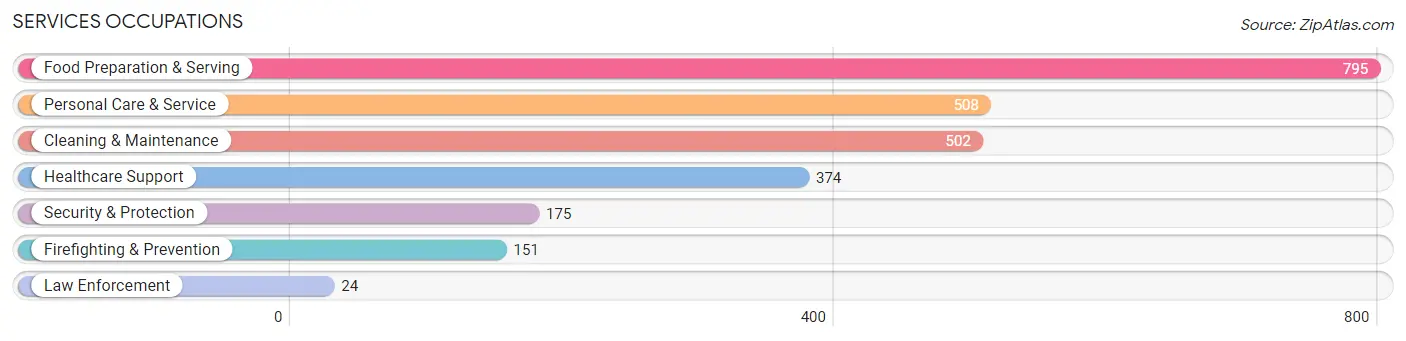 Services Occupations in Zip Code 20191