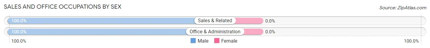 Sales and Office Occupations by Sex in Zip Code 20606