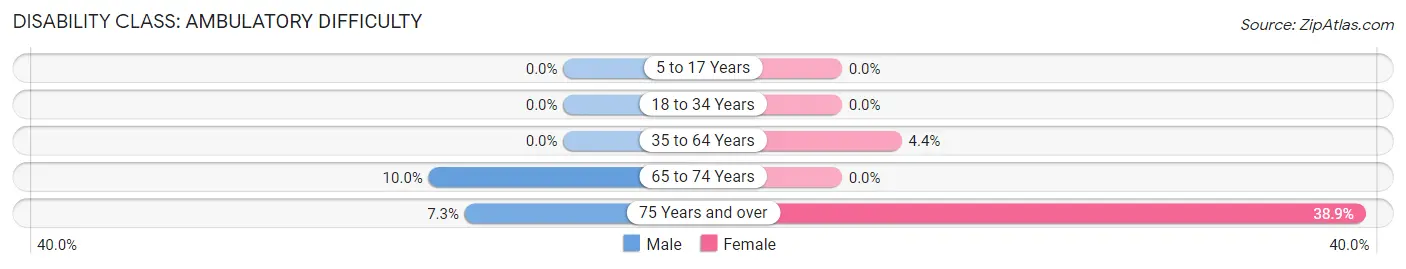 Disability in Zip Code 20608: <span>Ambulatory Difficulty</span>