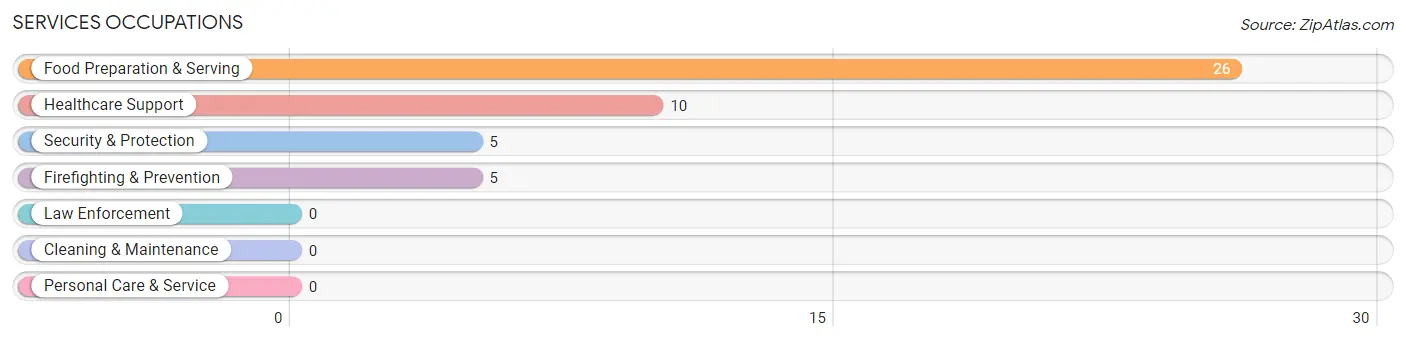 Services Occupations in Zip Code 20624