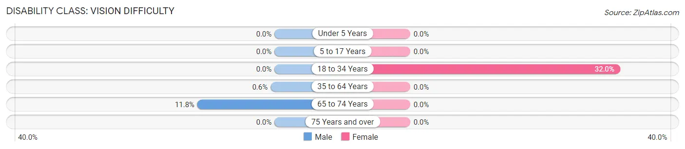 Disability in Zip Code 20632: <span>Vision Difficulty</span>