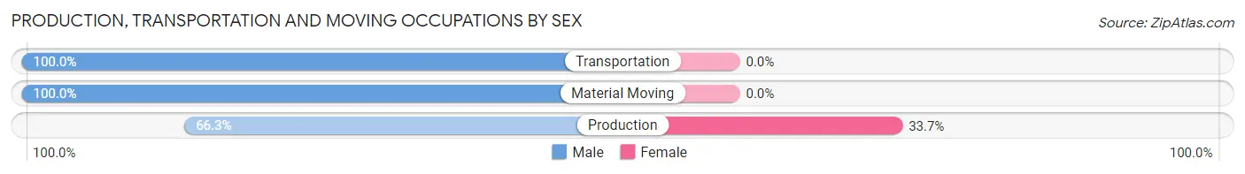 Production, Transportation and Moving Occupations by Sex in Zip Code 20636