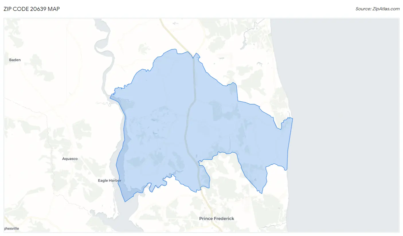 Zip Code 20639 Map