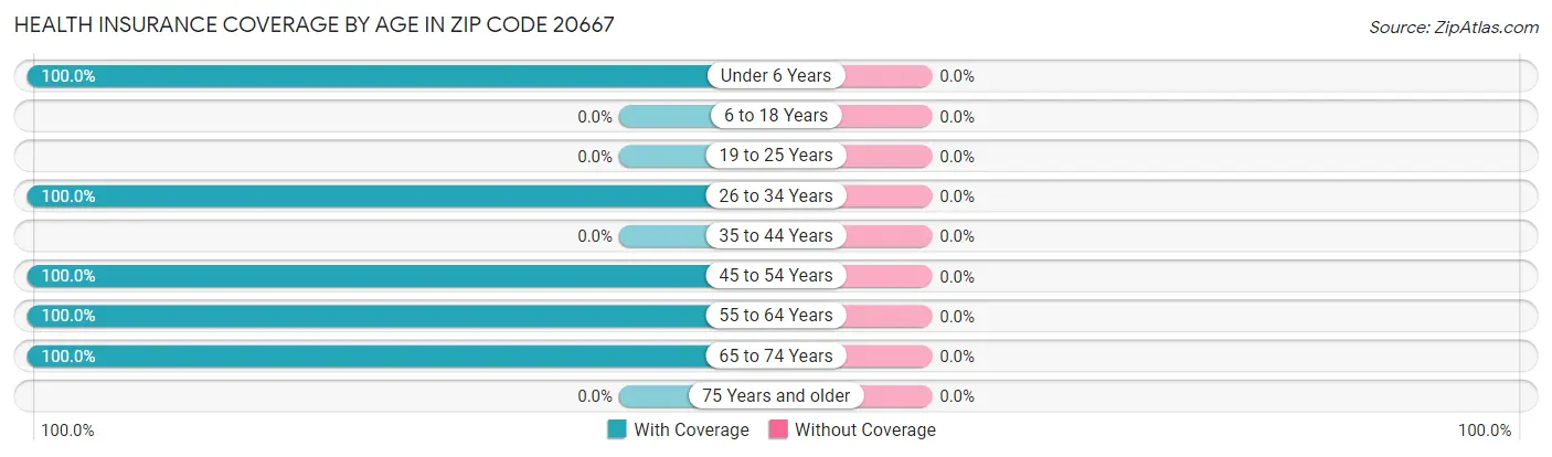 Health Insurance Coverage by Age in Zip Code 20667