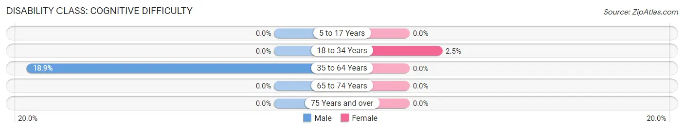 Disability in Zip Code 20670: <span>Cognitive Difficulty</span>