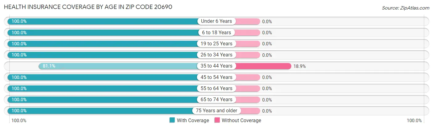 Health Insurance Coverage by Age in Zip Code 20690