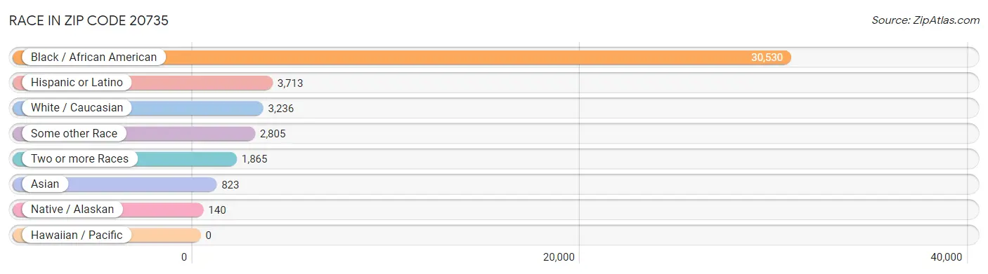 Race in Zip Code 20735