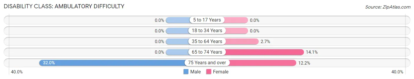 Disability in Zip Code 20777: <span>Ambulatory Difficulty</span>