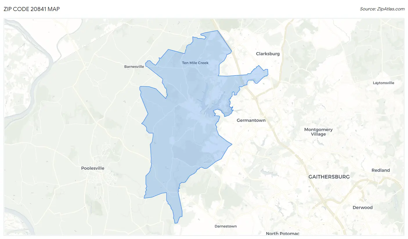 Zip Code 20841 Map