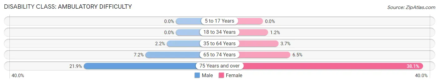 Disability in Zip Code 20882: <span>Ambulatory Difficulty</span>