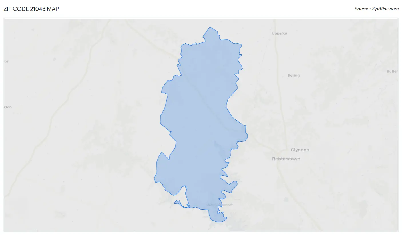 Zip Code 21048 Map