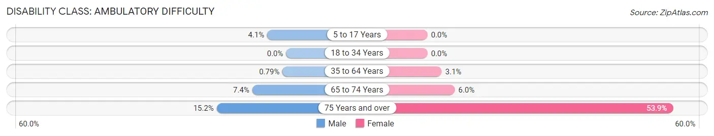 Disability in Zip Code 21161: <span>Ambulatory Difficulty</span>