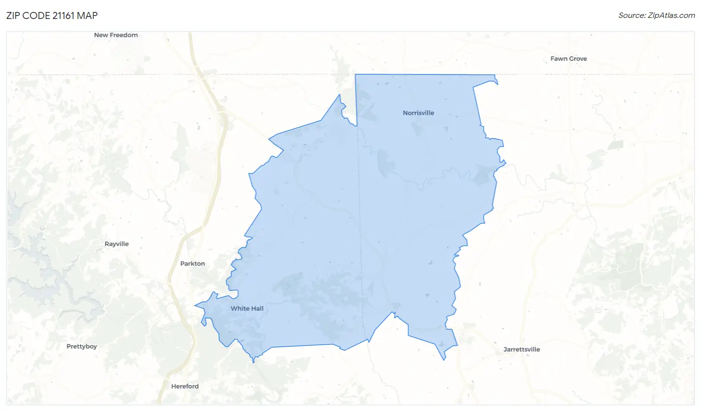 Zip Code 21161 Map