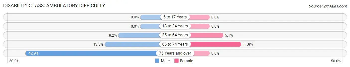 Disability in Zip Code 21530: <span>Ambulatory Difficulty</span>