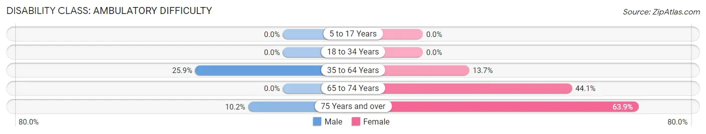 Disability in Zip Code 21649: <span>Ambulatory Difficulty</span>