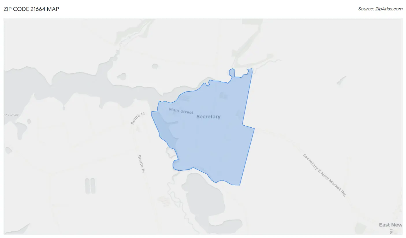 Zip Code 21664 Map