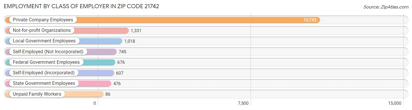 Employment by Class of Employer in Zip Code 21742