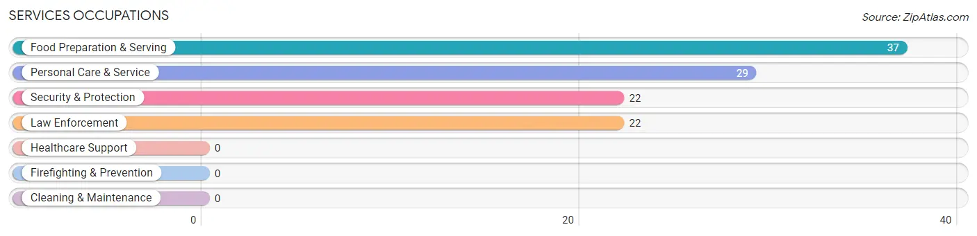 Services Occupations in Zip Code 21872