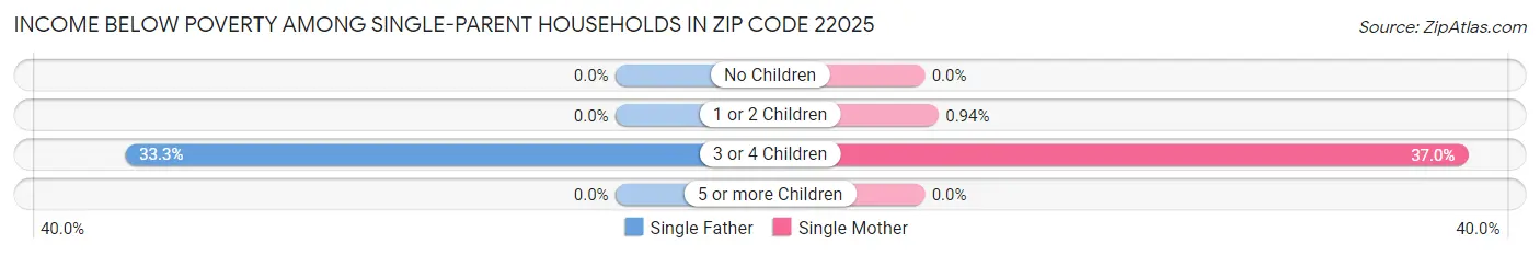 Income Below Poverty Among Single-Parent Households in Zip Code 22025