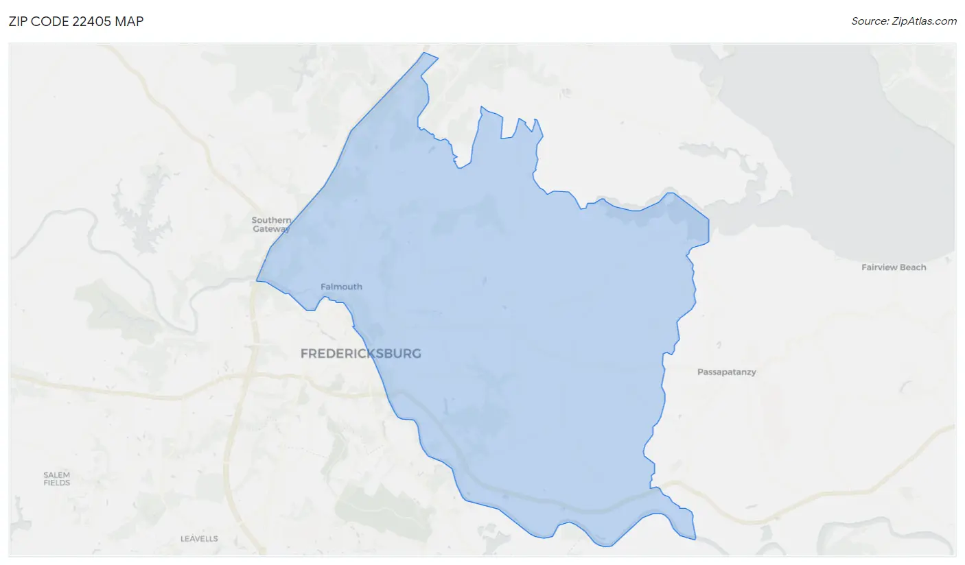 Zip Code 22405 Map