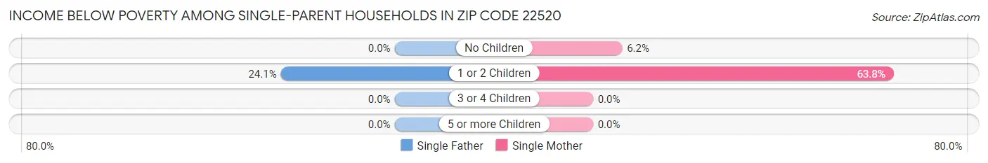 Income Below Poverty Among Single-Parent Households in Zip Code 22520