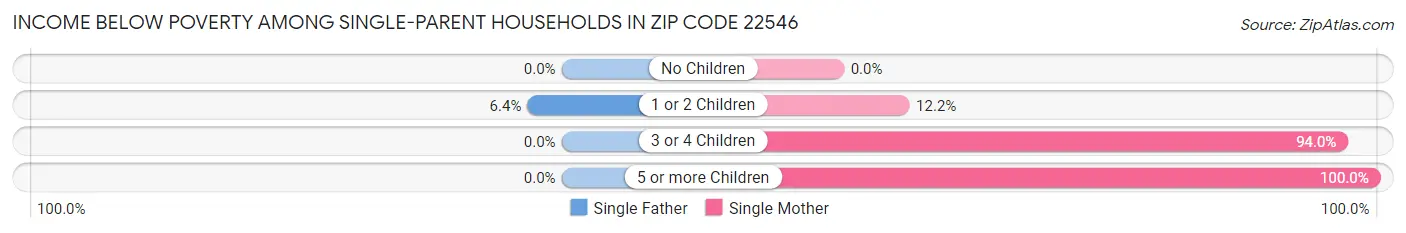 Income Below Poverty Among Single-Parent Households in Zip Code 22546