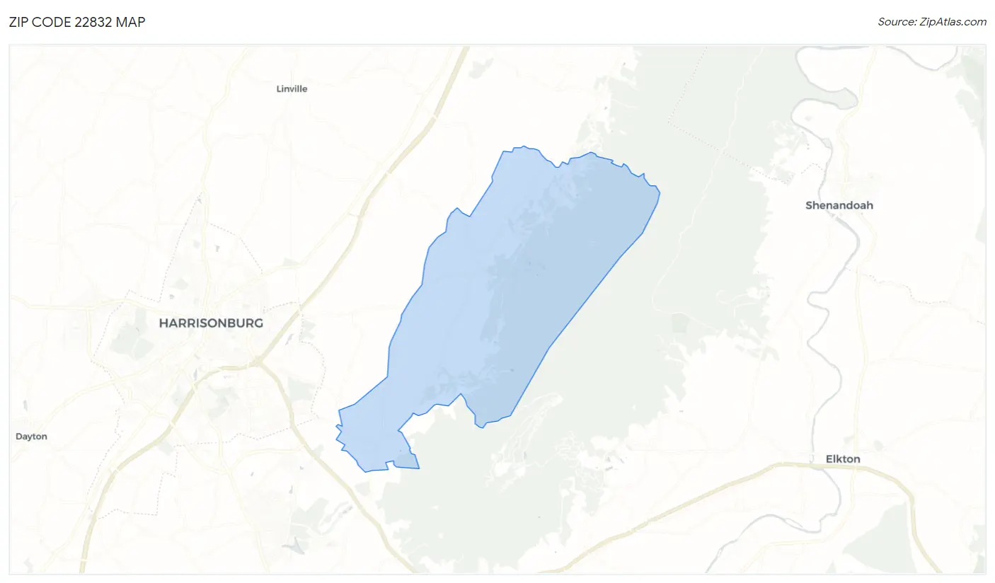 Zip Code 22832 Map