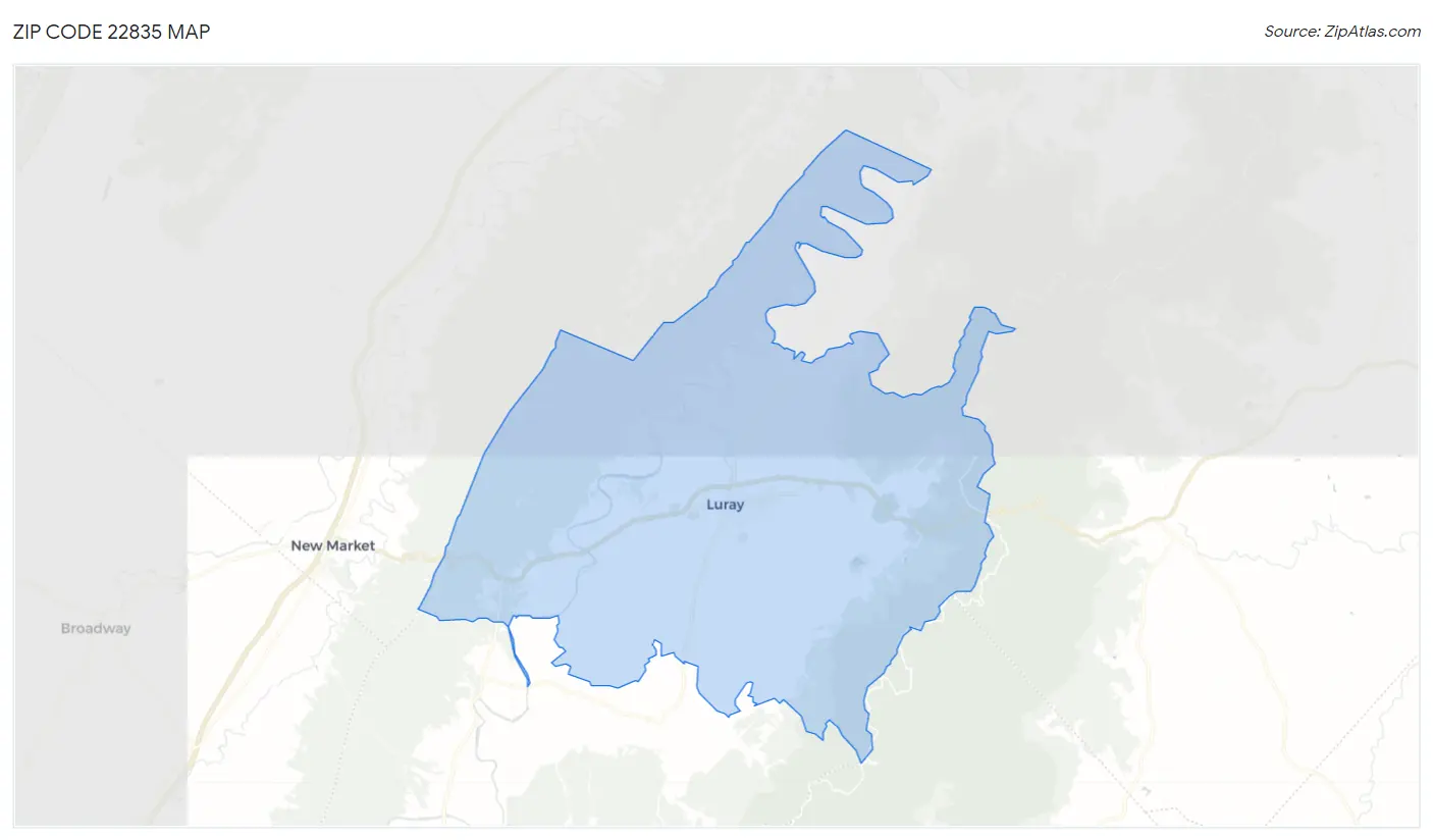 Zip Code 22835 Map