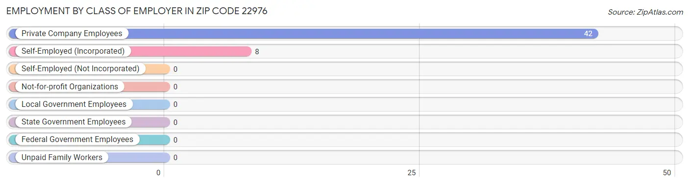 Employment by Class of Employer in Zip Code 22976